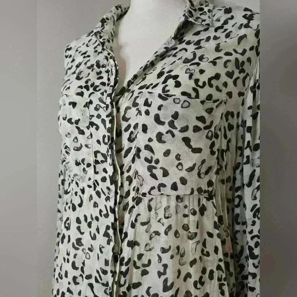 Bella Dahl Animal Print Super Soft Button-Up Shirt - Picture 3 of 9